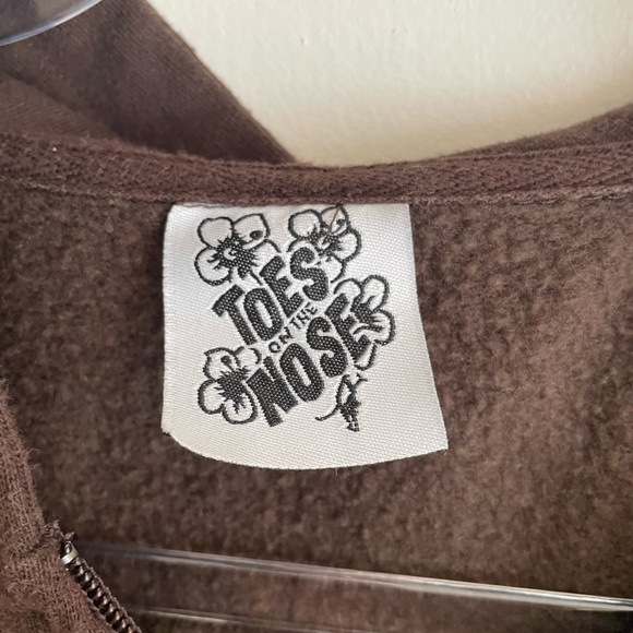 Toes on the Nose Brown zip up hoodie In really good condition - Picture 2 of 5